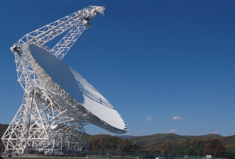 The 100 meter Green Bank telescope.